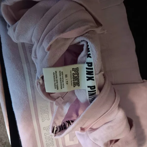 PINK Victoria's Secret Lilac Zip Hoodie with White Logo - Picture 10 of 10